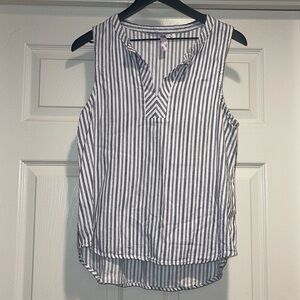 Alya Black and White Striped Blouse
